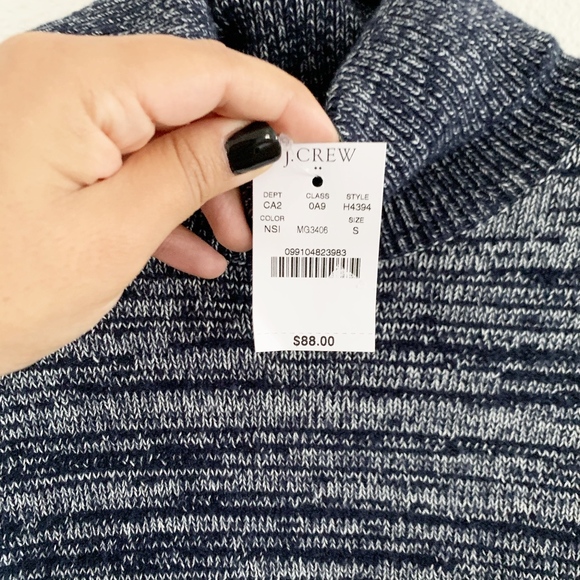 SOLD*J. Crew • Blue Marled Knit Turtleneck Sweater - Picture 7 of 8